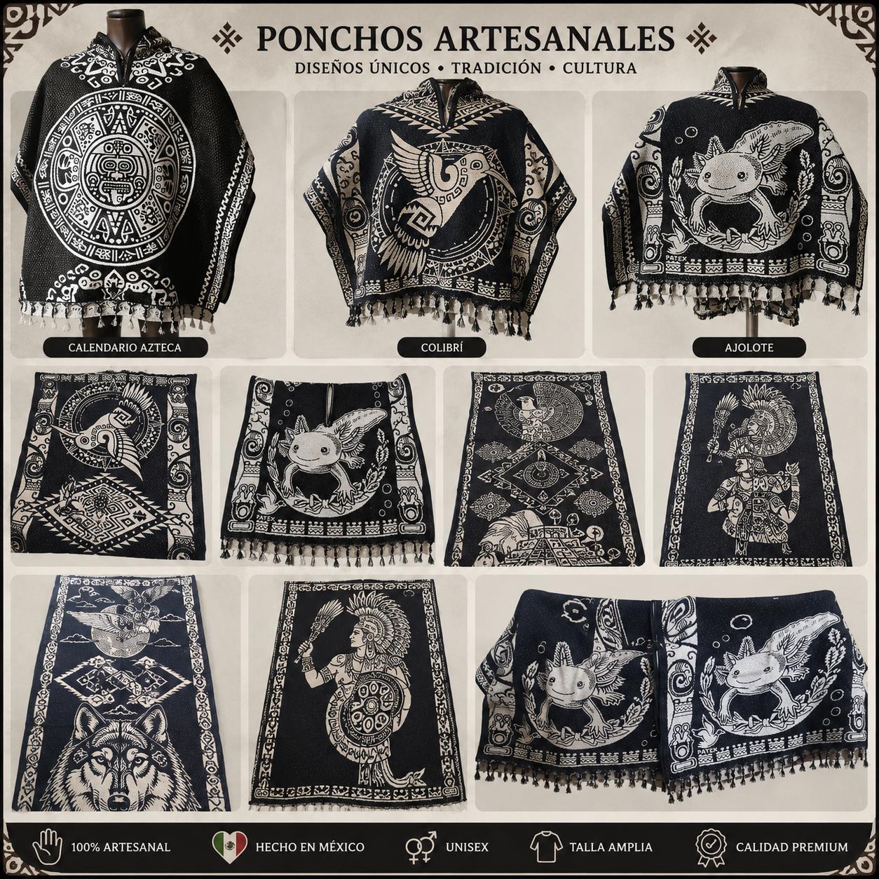 Ponchos Artesanales de Diseño Ancestral